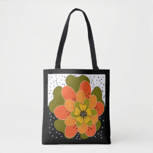 Autumn flowers, autumn, flower, illustration throw tote bag