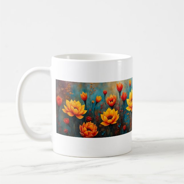 Autumn Flowers Coffee Mug (Left)