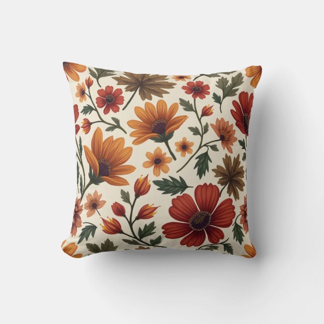 Autumn flowers cushion (Front)