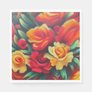Autumn Flowers Napkin