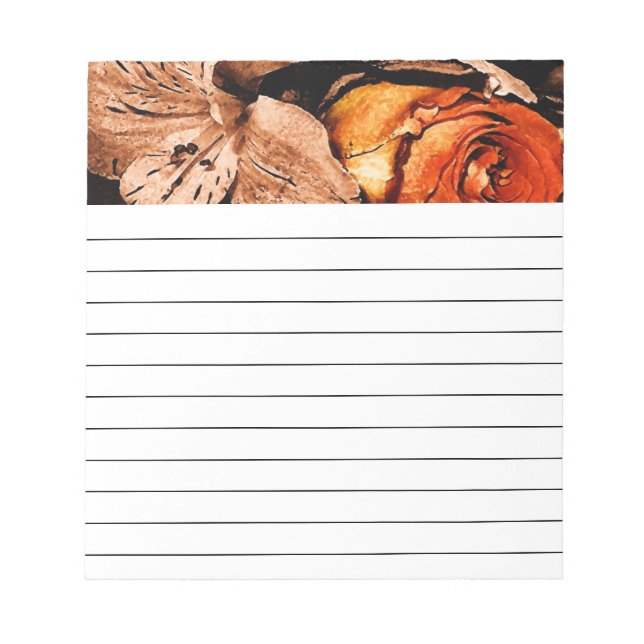 Autumn flowers notepad (Front)