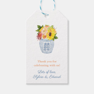 Autumn Flowers Rustic Chic Fall Baby Shower Gift Tags
