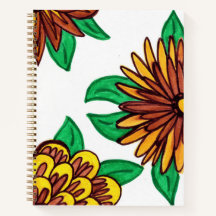 Autumn Flowers Spiral Notebook