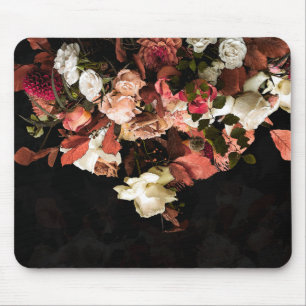 Autumn Flowers Stylised Print Mouse Pad
