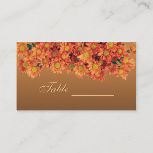 Autumn Flowers Table Card
