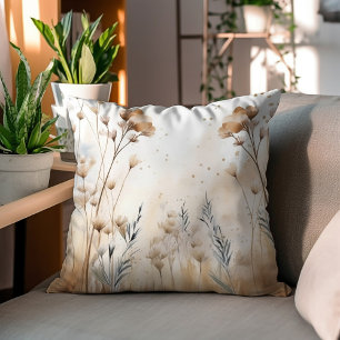 Autumn Flowers Watercolor Accent Cushion
