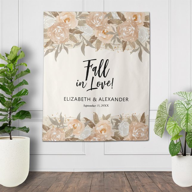 Autumn Flowers Wedding  Tapestry (Choose any size that fits your location. MATCHING items in our collection.)