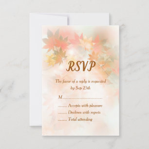 Autumn Fog Fall Wedding RSVP Cards