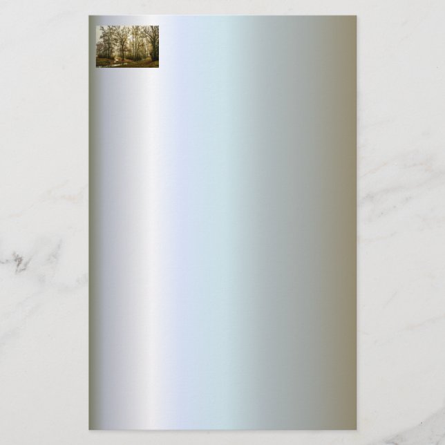 Autumn Fog in the Forest Stationery (Front)