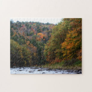 Autumn Foliage Along River #2 Nature  Jigsaw Puzzle