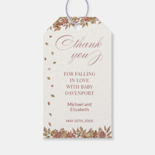 Autumn Foliage Baby Shower Thank You Gift Tags