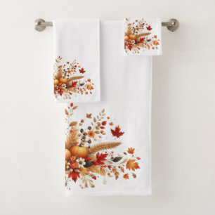 Autumn Foliage Bath Towel Set