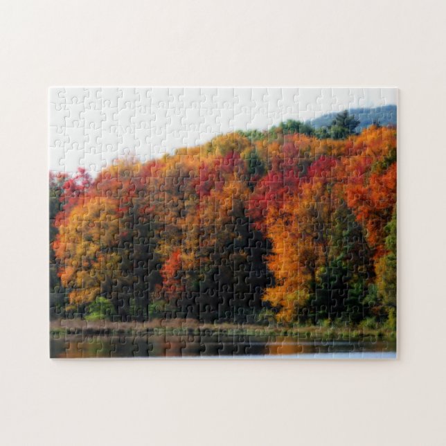 Autumn Foliage By Pond Orton Effect  Jigsaw Puzzle (Horizontal)