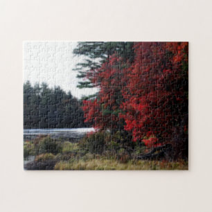 Autumn Foliage By Swamp Nature Orton Effect Jigsaw Puzzle