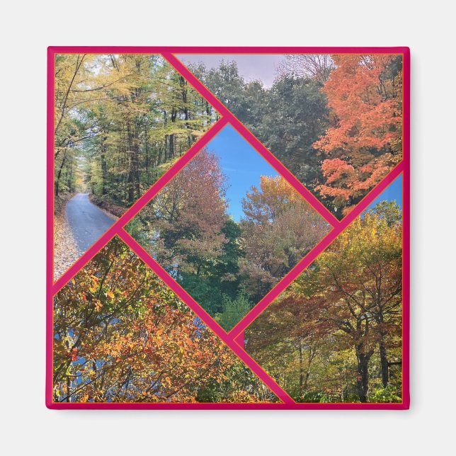 Autumn Foliage Collage Magnet (Front)