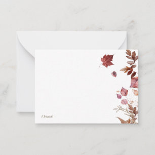 Autumn Foliage Custom White Card