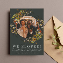 Autumn Foliage Dried Greenery Wreath Elopement