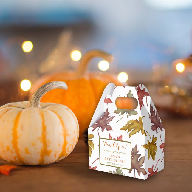 Autumn Foliage Fall Baby Shower Favour Boxe Box (Creator Uploaded)