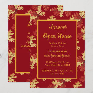Autumn Foliage Harvest Open House Invitation