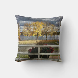Autumn foliage in the park cushion
