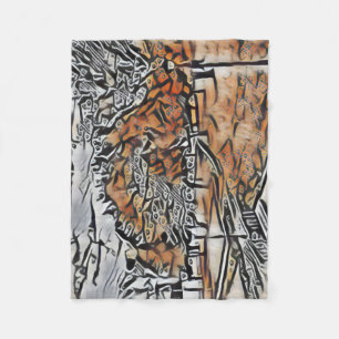 Autumn foliage in the park fleece blanket