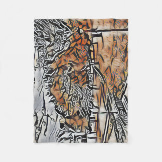 Autumn foliage in the park fleece blanket