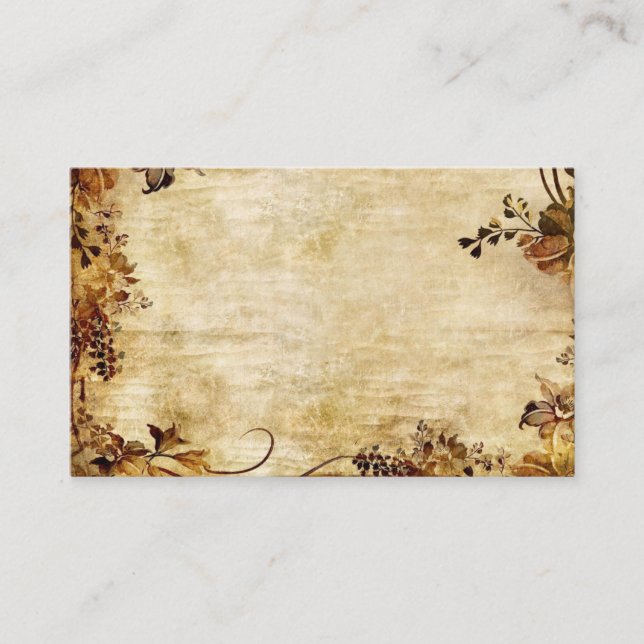 Autumn Foliage on Tan Rustic Card Stock on (Front)
