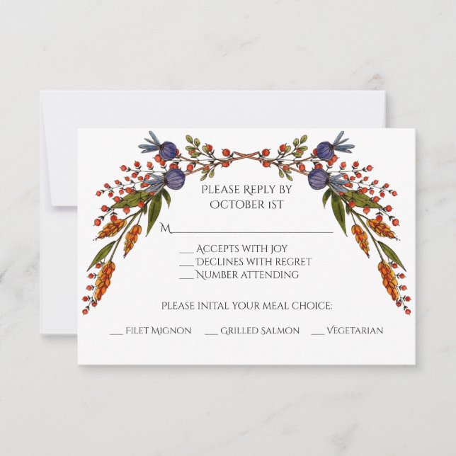 Autumn Foliage Reply Card (Front)