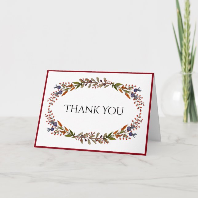 Autumn Foliage Thank You Card (Front)