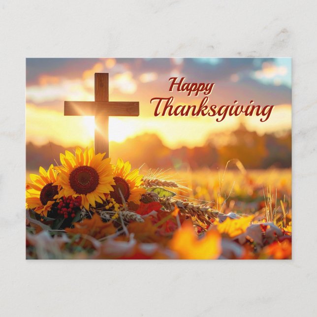 Autumn Foliage Thanksgiving Card (Front)