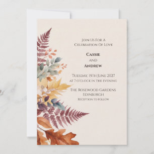 Autumn Foliage Wedding Invitation