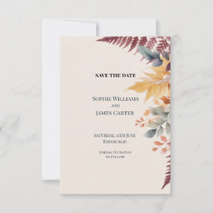 Autumn Foliage Wedding Save The Date