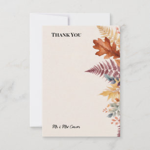 Autumn Foliage Wedding Thank You Card