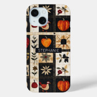 Autumn Folk Art Quilt Pattern | Rustic Botanical