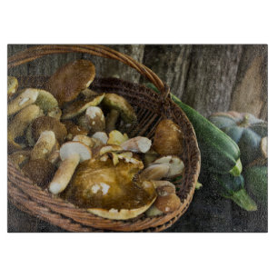 Autumn food still life cutting board