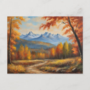 Autumn Forest and Mountain Landscape  Postcard