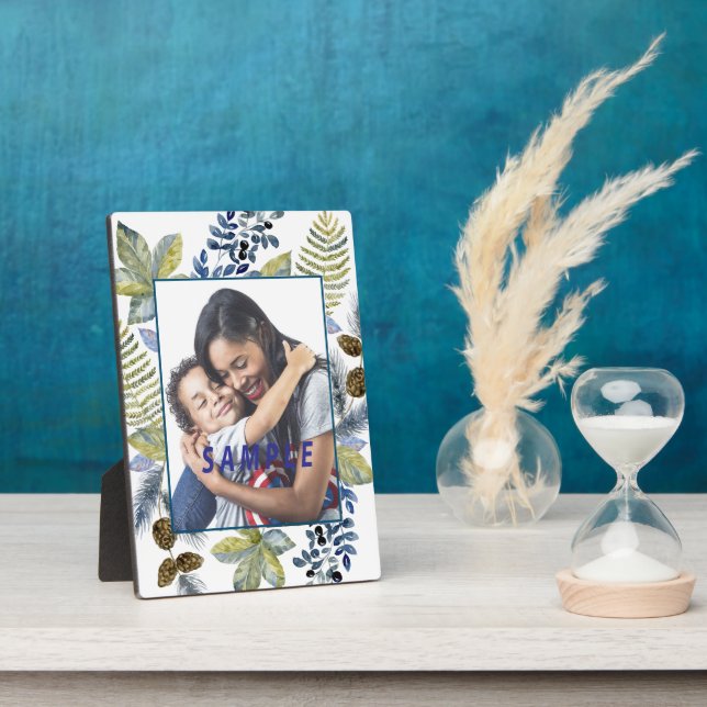 Autumn Forest Blue Frame Photo Template (Side)