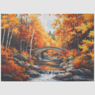 Autumn Forest Bridge Tissue Paper