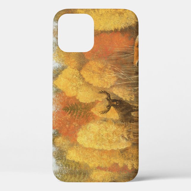 Autumn forest, digital deer and fox. Case-Mate iPhone case (Back)