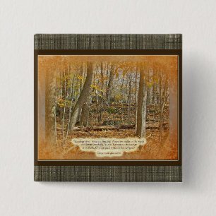 Autumn Forest George Washington Carver Quotation 15 Cm Square Badge