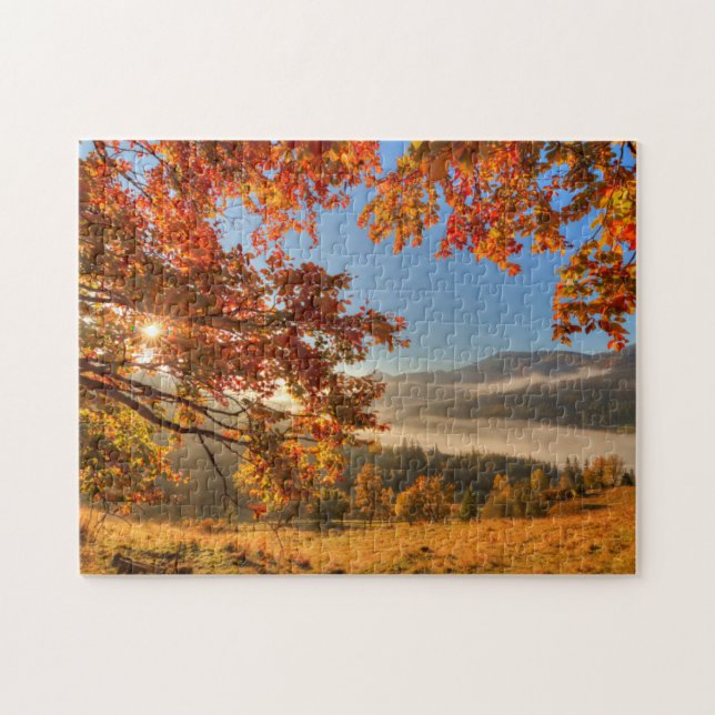 Autumn Forest in the Mountains Jigsaw Puzzle (Horizontal)