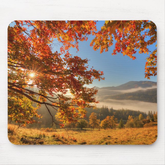 Autumn Forest in the Mountains Mouse Mat (Front)