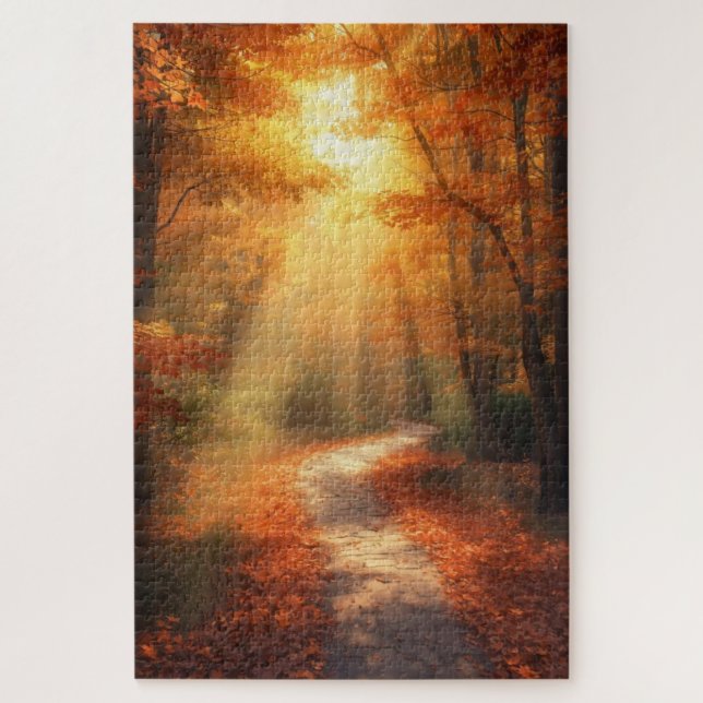 Autumn Forest Path Jigsaw Puzzle (Vertical)