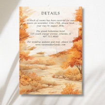 Autumn Forest Path Leaves Fall Wedding Details