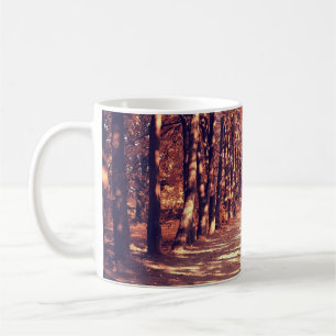 Autumn Forest Path: Tranquil Landscape Journey Coffee Mug