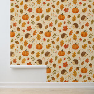 Autumn forest pattern wallpaper