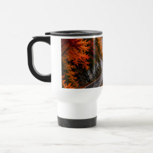 Autumn Forest Road Scenic Travel Mug