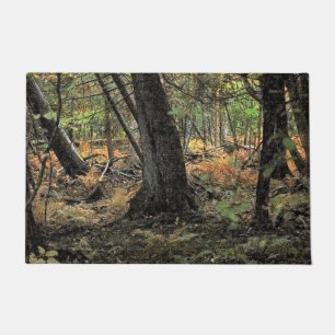 Autumn forest scene doormat