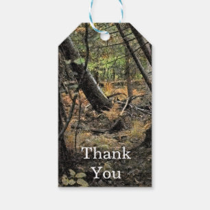 Autumn forest scene gift tags