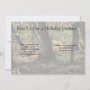 Autumn forest scene invitation